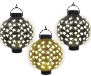8-Inch Light-Up Paper Lanterns, 3-Pack