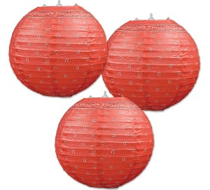 BANDANA PAPER LANTERNS 3/PKG 9½"