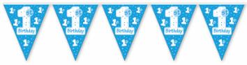 1st Birthday All-Weather Pennant Banner, 12 ft