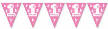 1st Birthday All-Weather Pennant Banner, 12 ft