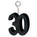 Black Glittered 30 Balloon and Photo Holder