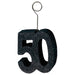 Black Glittered 50 Balloon and Photo Holder