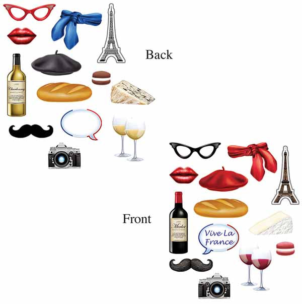 French Photo Fun Signs, Double-Sided
