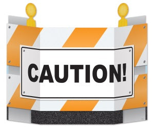 Construction Barricade Stand-Up Party Decoration