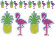 Flamingo & Pineapple Luau Party Streamer
