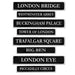British Street Sign Cutouts, 4 Pack