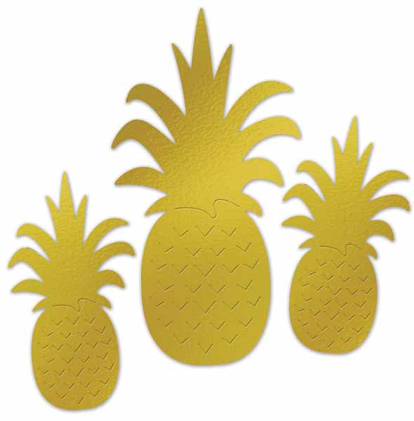 Double-Sided Foil Pineapple Silhouettes