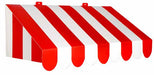 Red and White Awning Wall Decoration