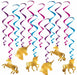 Unicorn Hanging Whirl Decorations, 12 Count