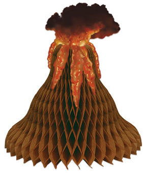 TISSUE VOLCANO CENTREPIECE 1PK 15"