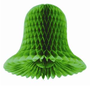 5-Inch Green Westminster Tissue Bells, 4-Pack
