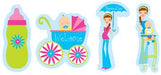 SHOWERS OF JOY CUTOUTS 4/PKG 12"