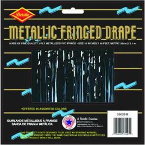 Black Fringe Drape, 15 Inches x 10 Feet