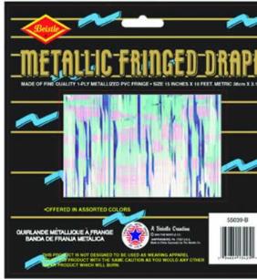 Opal Fringe Drape, 15 Inches x 10 Feet