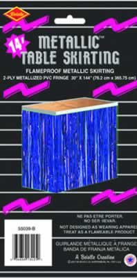 Metallic Purple Table Skirt, 30 Inches x 14 Feet
