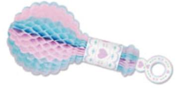 17-Inch Art-Tissue Rattle Baby Shower Decoration