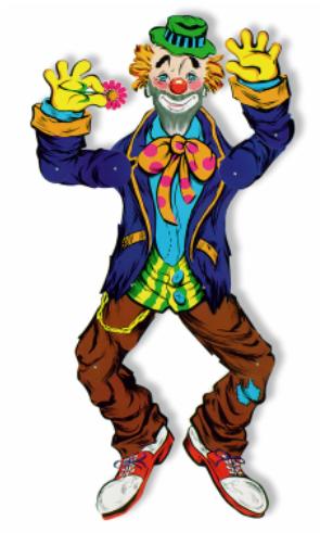52-Inch Jointed Hobo Clown Decoration, 1 Count