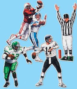 20-Inch Football Figure Decorations, 4-Pack
