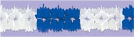 Blue and White Pageant Garland, 14.5 ft