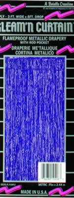 Purple 2-Ply Metallic Curtain, 3 ft x 8 ft