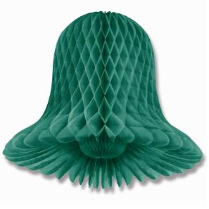 Hunter Green 9-Inch Westminster Tissue Bells, 2-Pack