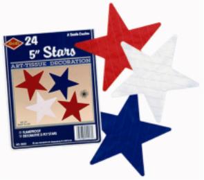 5" TISSUE STARS