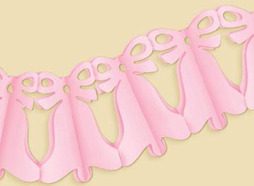 Pink Bell Garland, 12 ft