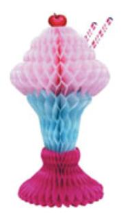 14-Inch Tissue Ice Cream Sundae Decoration