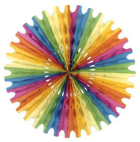 25-Inch Multicolour Tissue Paper Fan Decoration