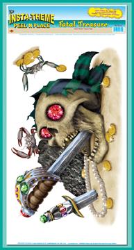Pirate Skull Peel 'N Place Decoration
