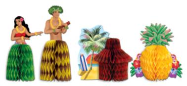 LUAU PLAYMATES 4/PKG 5.5"
