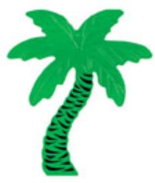 16-Inch Foil Palm Tree Silhouette