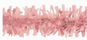 Dusty Rose Tissue Festooning Garland, 25 ft