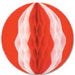 19-Inch Red and White Art-Tissue Ball