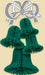 20-Inch Hunter Green Bell Cluster Decoration, 1 Per Package