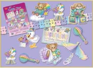 Cuddle-Time 11-Piece Baby Shower Decoration Kit