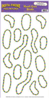 Mardi Gras Beads Peel 'N Place Decoration