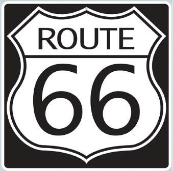 Route 66 Sign Cutout, 16 Inches