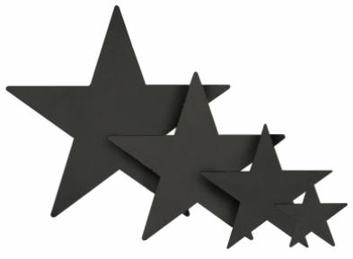 Black Foil Star Decoration, 15 Inch