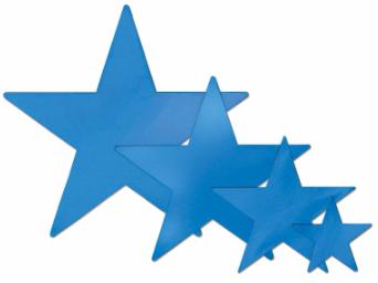 12-Inch Blue Foil Star Decoration