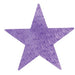 Purple Embossed Foil Star Decoration, 5 Inch