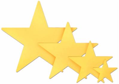 15 Inch Gold Foil Star Decoration