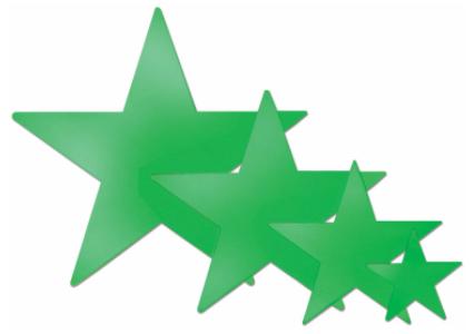 9-Inch Green Foil Star Decoration