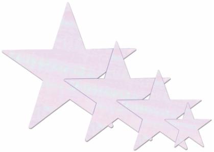 15-Inch Opal Foil Star Decoration