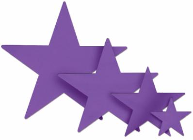 Purple Foil Star Decoration, 5 Inch