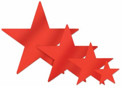 12-Inch Red Foil Star Decoration