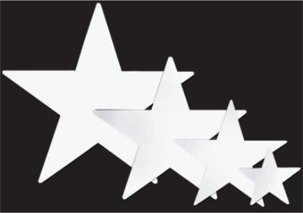 5-Inch White Foil Star Decoration