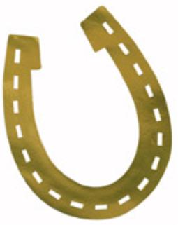 17-Inch Gold Foil Horseshoe Silhouette Decoration