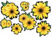 Double-Sided Sunflower Cutouts, 7 Count