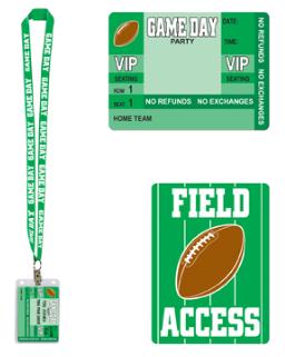 GAME DAY PARTY PASS 25" 2 SIDED MIN 3